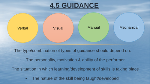 OCR A Level PE Year 1 Skill acquisition - Guidance