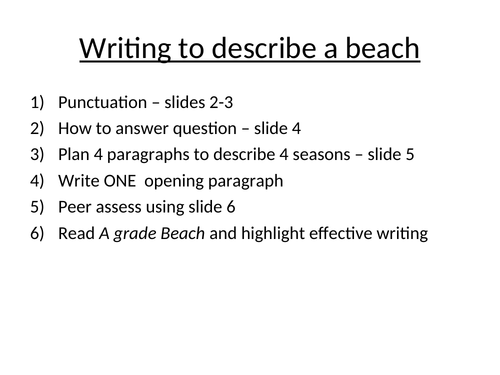 gcse coursework descriptive writing