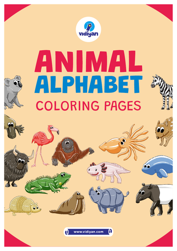 Animal Alphabet - Coloring Pages Printable | Teaching Resources