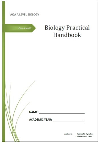 Aqa A Level Biology Practical Handbook Teaching Resources