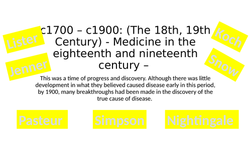 Edexcel History 18th and 19th Century Medicine Quiz | Teaching Resources