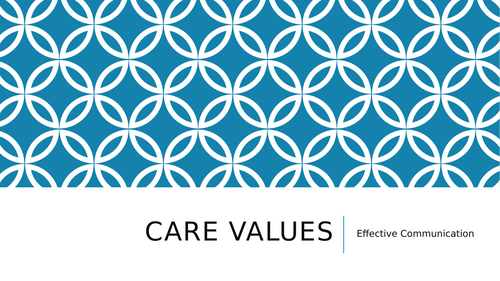Care values Effective Communication Health and Social Care BTEC Level 2