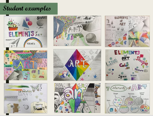 Elements Of Art Title Page Teaching Resources
