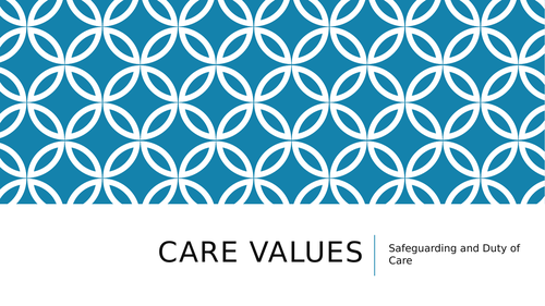 Care Values Safeguarding and Duty of Care Health and Social Care BTEC Level 2