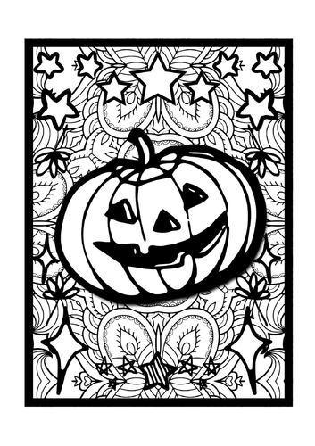 FREE Pumpkin Mandala Colouring Pages For Kids, Halloween Mandala