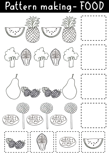 Healthy Eating FOOD | Patterns (7 Activities) 3 LESSONS | Teaching ...