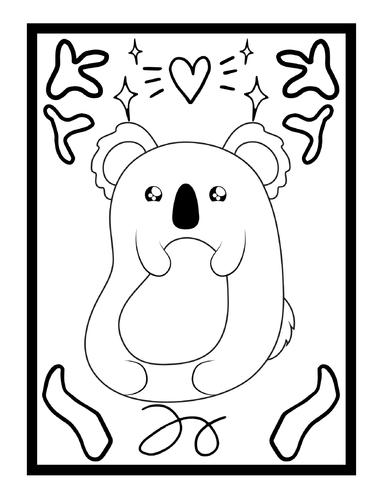 Adorable Baby Animals Coloring Pages For kids, Funny Animals Coloring