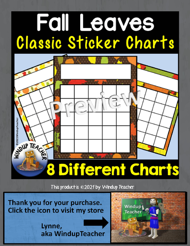 Fall Leaves Sticker Charts | Teaching Resources