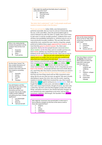 Never Let Me Go - Lessons + Revision Series | Teaching Resources