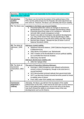 edexcel history a level essay structure