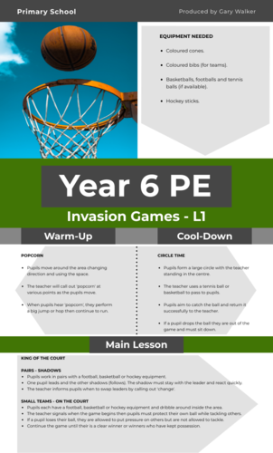 Year 6 Pe Invasion Games