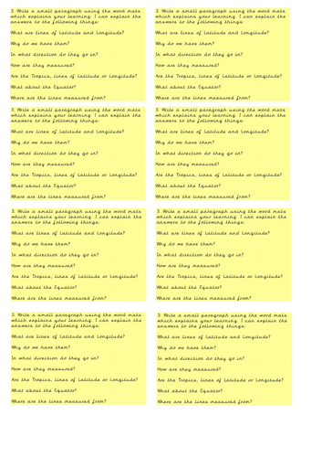 KS2 LONGITUDE and LATITUDE Outstanding Lesson - Geography | Teaching ...