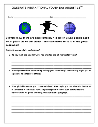 INTERNATIONAL YOUTH DAY | Teaching Resources
