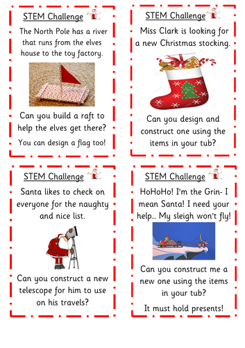 Christmas STEM Challenges | Teaching Resources