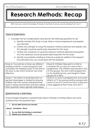 research methods exam questions aqa psychology