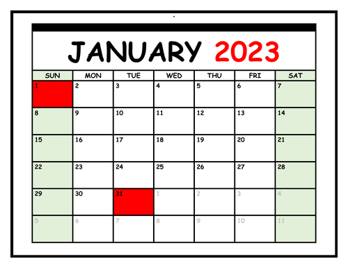 Calendar 2023