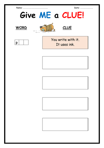 Give ME a CLUE - Inference Activity / Game