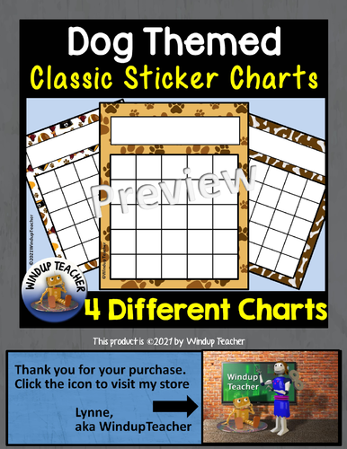 Dog Sticker Charts Classic Set | Teaching Resources