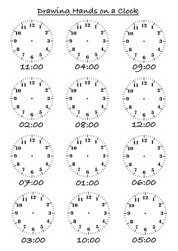 analog clock without hands worksheets