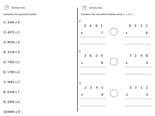 Year 5 Four Operations - Written Multiplication Double Lesson ...