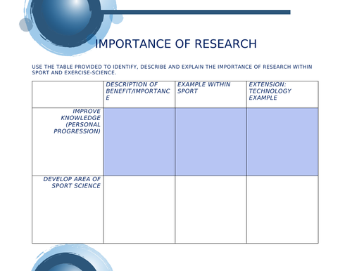 unit e research project in sport (pearson set)