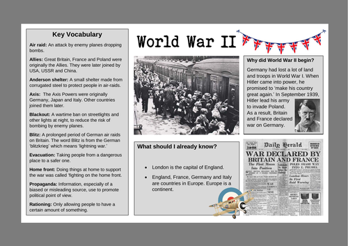 World War 2 Medium-Term Plan and Knowledge Organiser (Graded ...