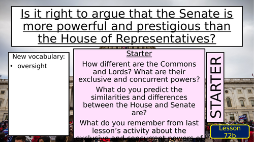 Edexcel A Level USA Politics Lessons 47-48 (The Structure & Powers of ...
