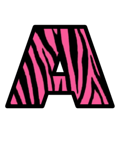 Display Letters - editable - pink zebra print | Teaching Resources