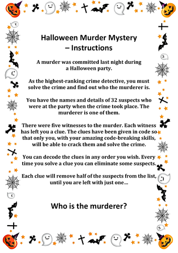 Halloween Murder Mystery Game
 Halloween Murder Mystery Game