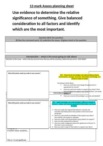 geography 10 mark essay