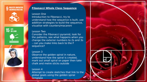 Fibonacci Lesson Sequence (4 lessons linked to the Global Goals ...