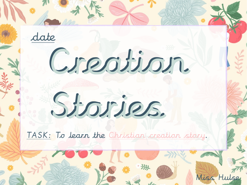 Christian Creation Story - Upper KS2 RE | Teaching Resources