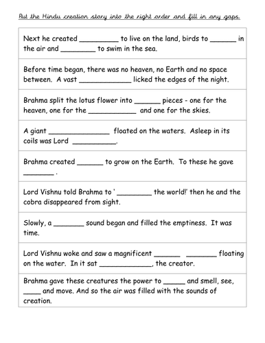 hindu-creation-story-upper-ks2-re-teaching-resources