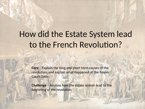 The French Revolution: The Estate system/Tennis Court Oath