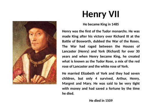 Who were The Tudors? (Introduction to the Tudors) | Teaching Resources