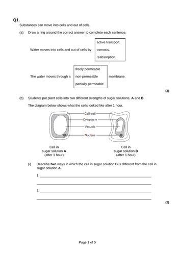 osmosis required practical | Teaching Resources