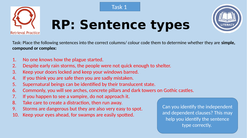 Literacy retrieval/ skills building tasks - 39 tasks for lesson starts ...