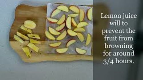 How to prevent enzymic browning by using lemon juice | Teaching Resources