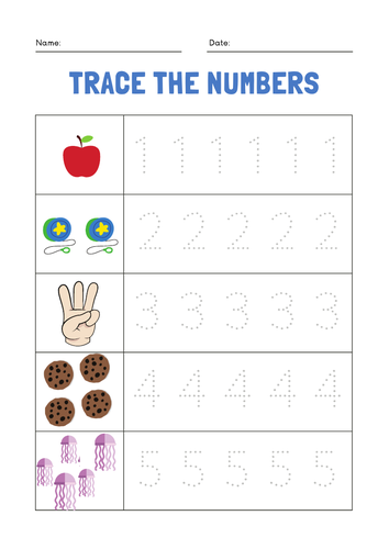 Tracing Numbers | Teaching Resources