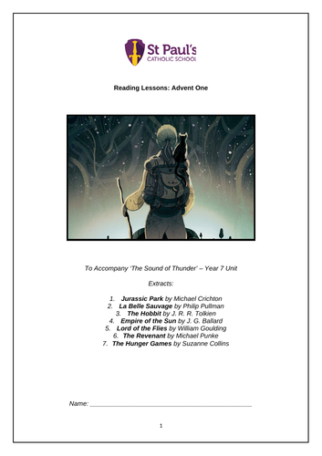 KS3 Reading Booklet with Reading Activities - Adventure Extracts ...