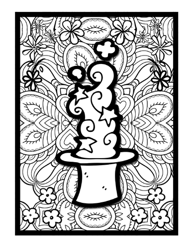Magicians Mindfulness Mandala Colouring Pages, Magic Printable ...