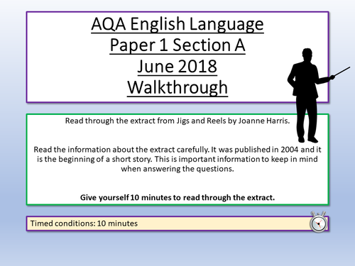 AQA English Language Paper 1 June 2018 | Teaching Resources