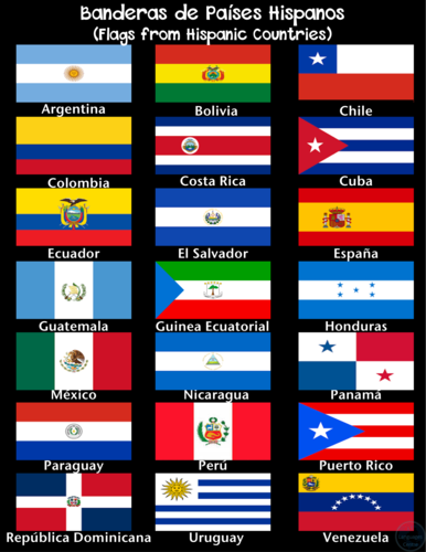 Hispanic Countries Flags | Teaching Resources