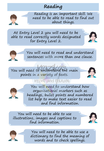 English Functional Skills Entry Level 2 Reading Workbook | Teaching ...