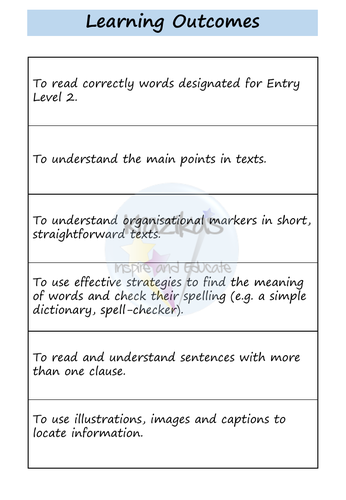 English Functional Skills Entry Level 2 Reading Workbook | Teaching ...