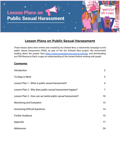 Tackling Public Sexual Harassment Lesson Teaching Resources 6164