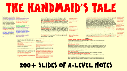 The Handmaid's Tale - Annotations of key extracts - 200+ slides