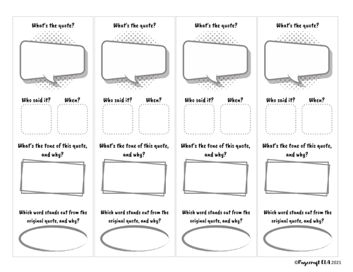 Quote Marks | Printable Bookmarks | Activities | Any Quotation ...