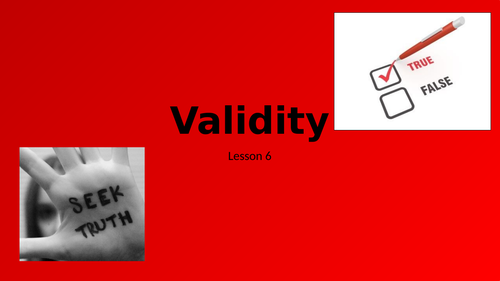 AQA A-Level Psychology Research Methods – Validity | Teaching Resources