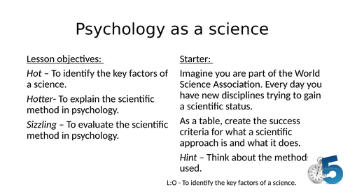 AQA A-Level Psychology Research Methods – Features of Science ...